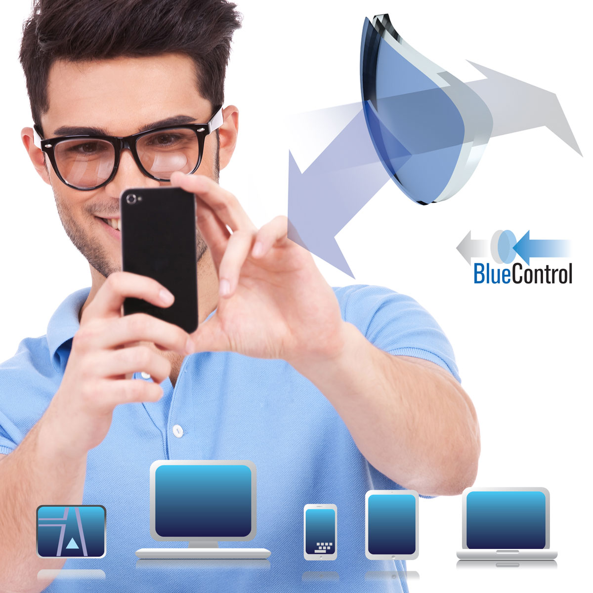 Lenti blu control sale